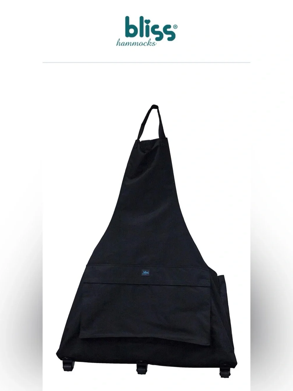 Blissy Black Chair Backpack Tote Bag with Wheels